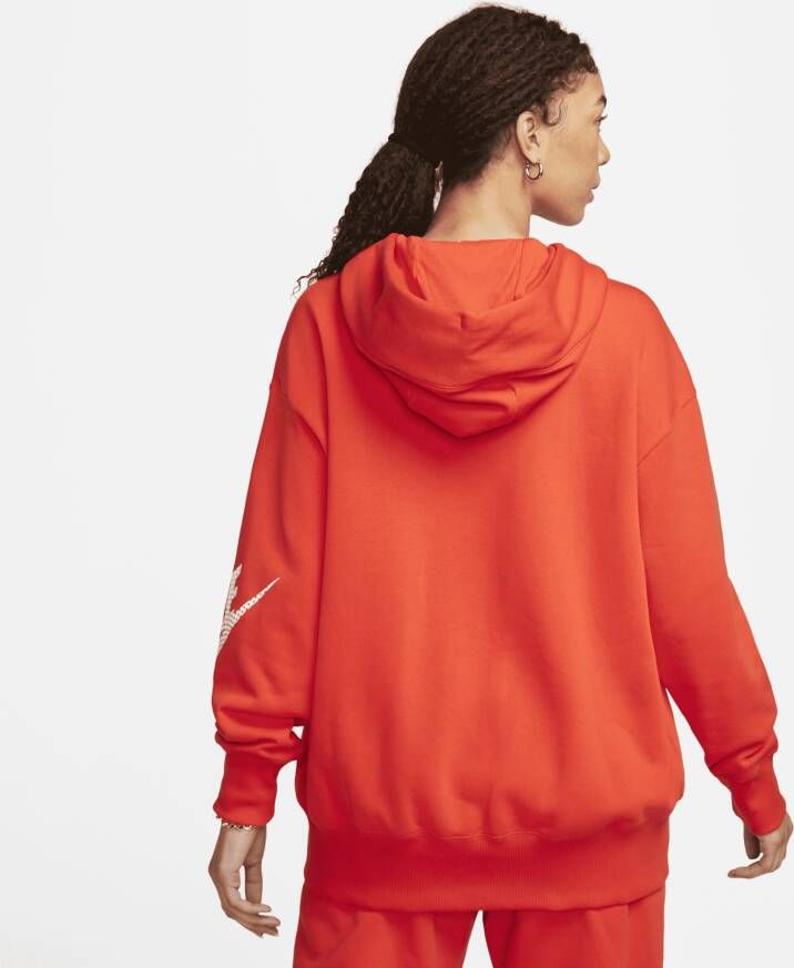Nike Sportswear Fleecehoodie met rits voor dames Rood