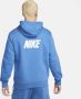 Nike Blauwe Herhaal Fleece Hoodie Lange Mouw Blue Heren - Thumbnail 2