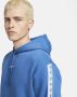 Nike Blauwe Herhaal Fleece Hoodie Lange Mouw Blue Heren - Thumbnail 3