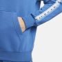 Nike Blauwe Herhaal Fleece Hoodie Lange Mouw Blue Heren - Thumbnail 4