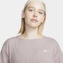 Nike Sportswear Geribde jersey damestop met korte mouwen Bruin - Thumbnail 3