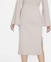 Nike Sportswear geribde jerseyrok met hoge taille Bruin - Thumbnail 3