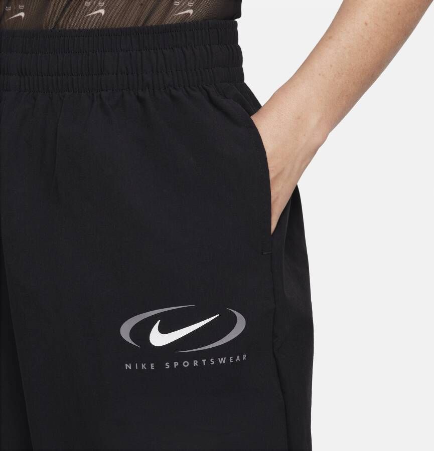 Nike Sportswear geweven joggingbroek voor dames Zwart