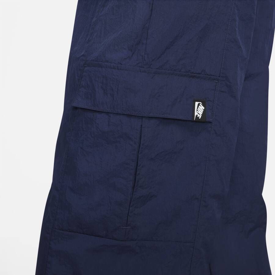 Nike Sportswear geweven oversized cargobroek met hoge taille voor dames Blauw