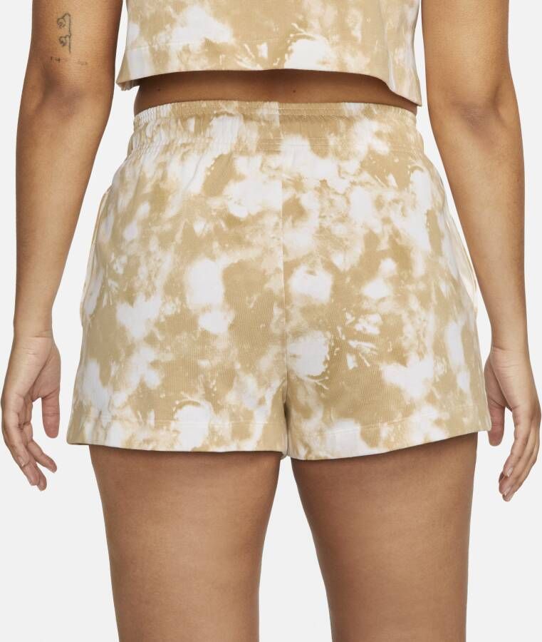 Nike Sportswear jersey damesshorts met wave-dye Wit