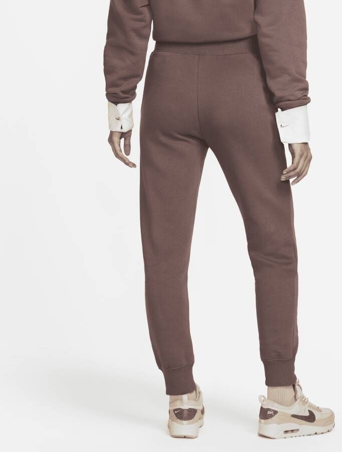 Nike Sportswear Phoenix Fleece Joggingbroek van fleece met hoge taille voor dames Bruin
