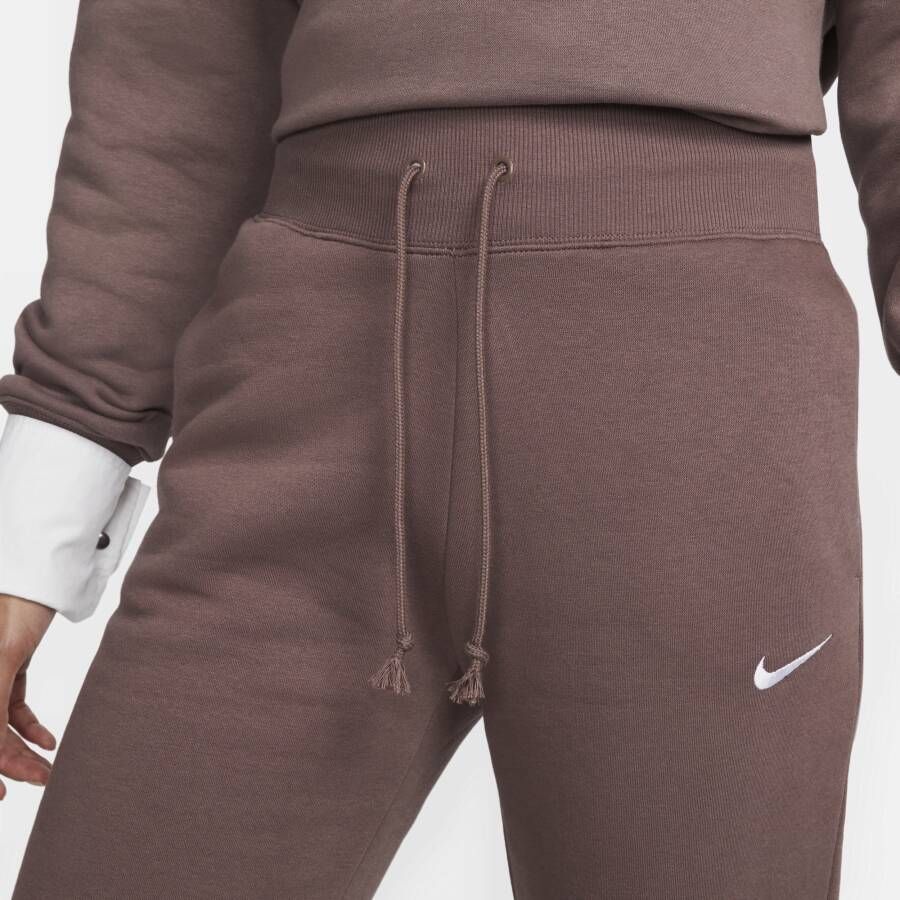 Nike Sportswear Phoenix Fleece Joggingbroek van fleece met hoge taille voor dames Bruin