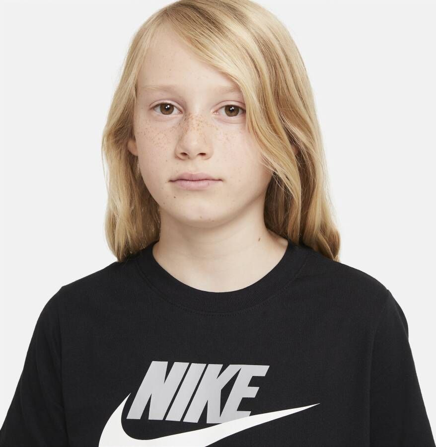 Nike Sportswear Katoenen T-shirt voor kids Zwart