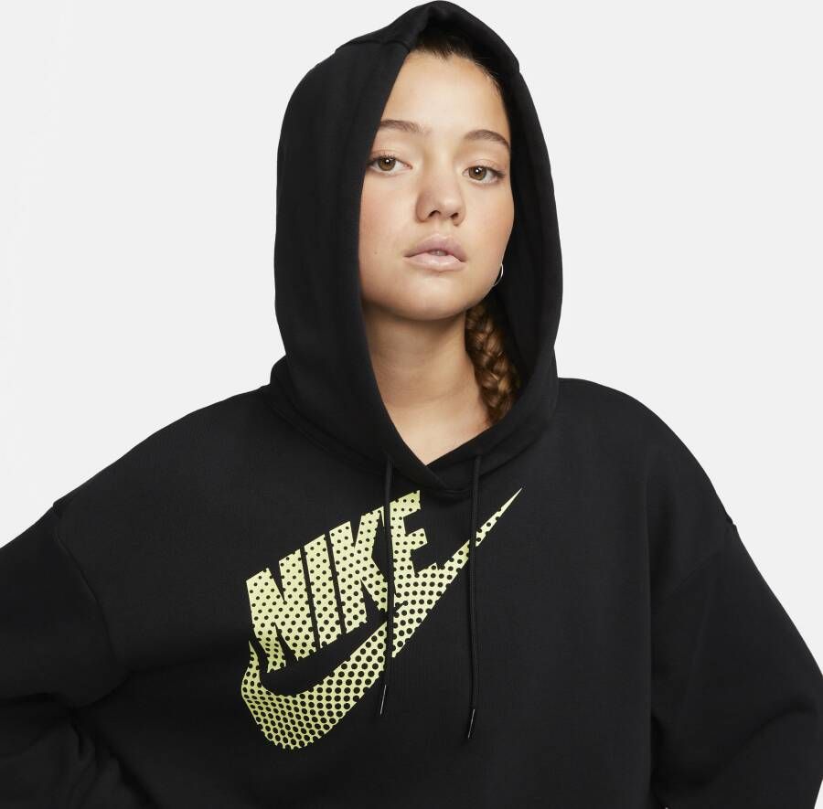 Nike Sportswear Korte danshoodie van fleece voor dames Zwart