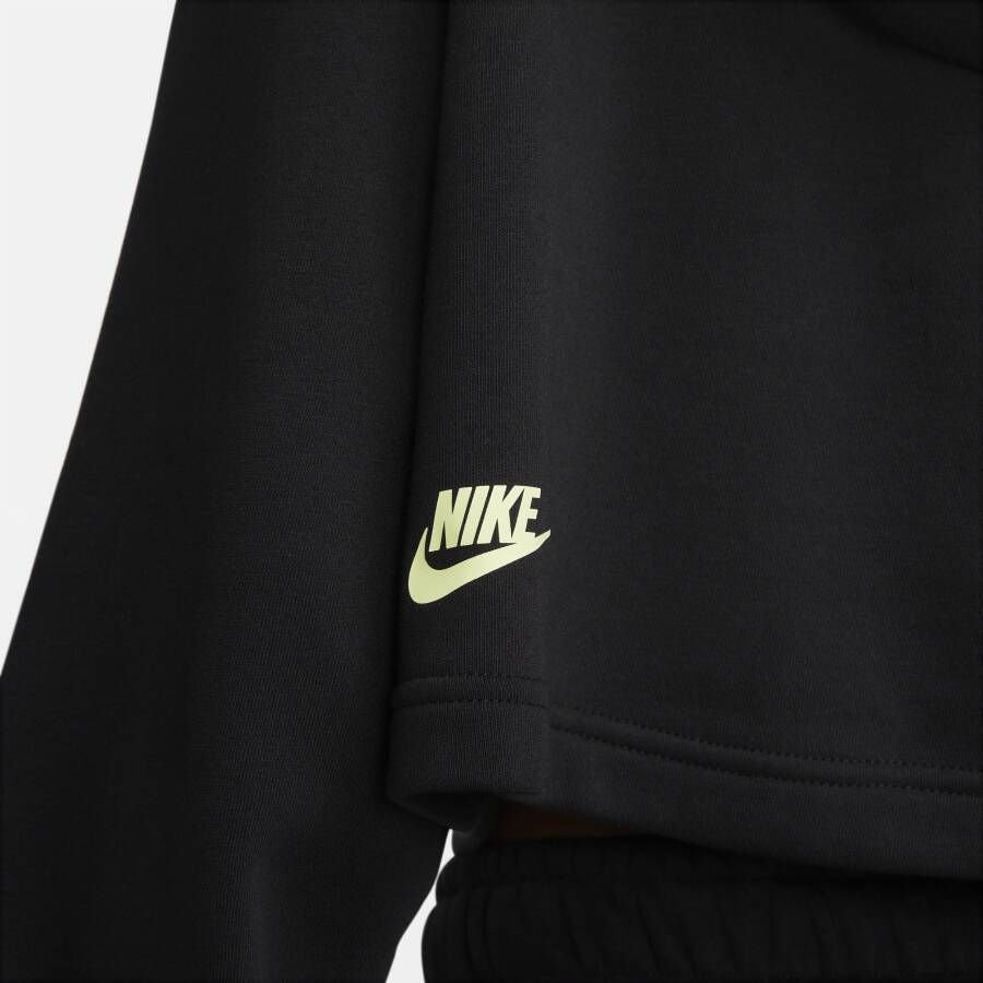 Nike Sportswear Korte danshoodie van fleece voor dames Zwart