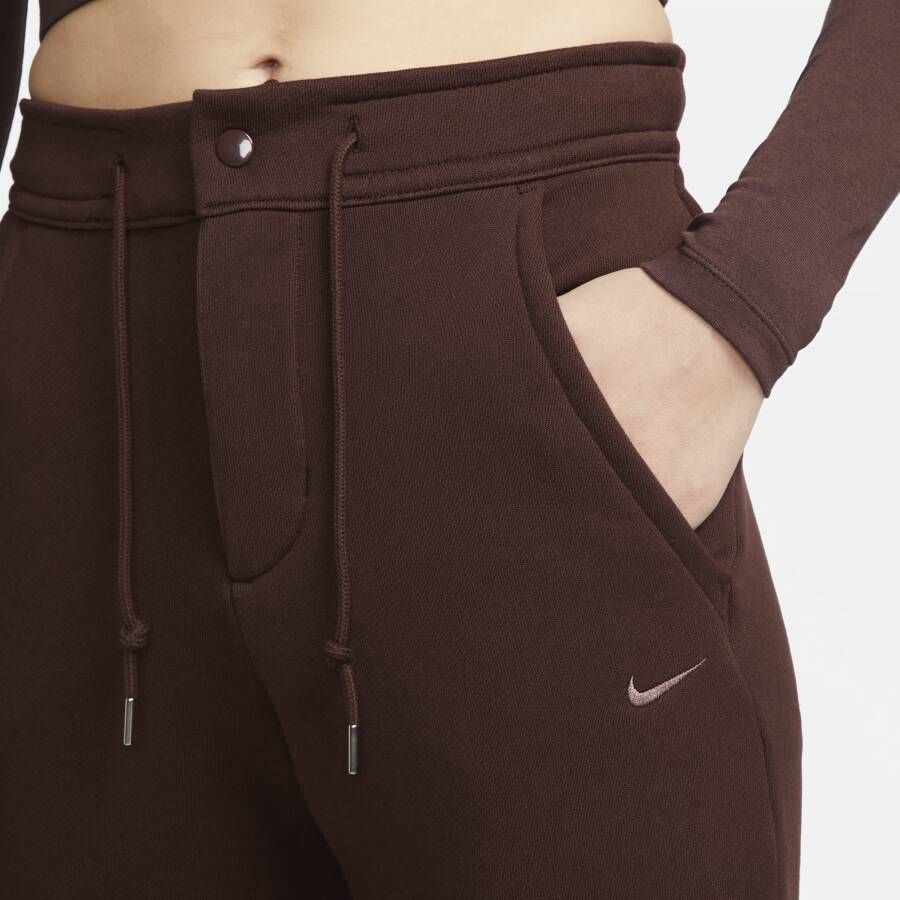 Nike Sportswear Modern Fleece Damesbroek van sweatstof met hoge taille Bruin