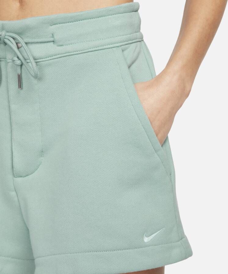 Nike Sportswear Modern Fleece Ruimvallende damesshorts van sweatstof Groen