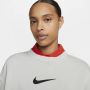 Nike Sportswear Oversized Fleece Sweatshirt Sweaters Kleding LIGHT SILVER BLACK maat: S beschikbare maaten:XS S XL - Thumbnail 5