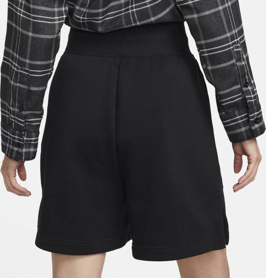 Nike Sportswear Phoenix Fleece Damesshorts met ruimvallende pasvorm en hoge taille Zwart