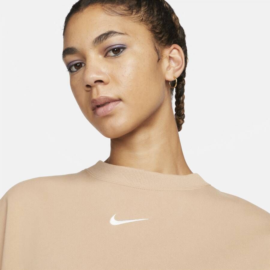 Nike Sportswear Phoenix Fleece extra oversized sweatshirt met ronde hals voor dames Bruin
