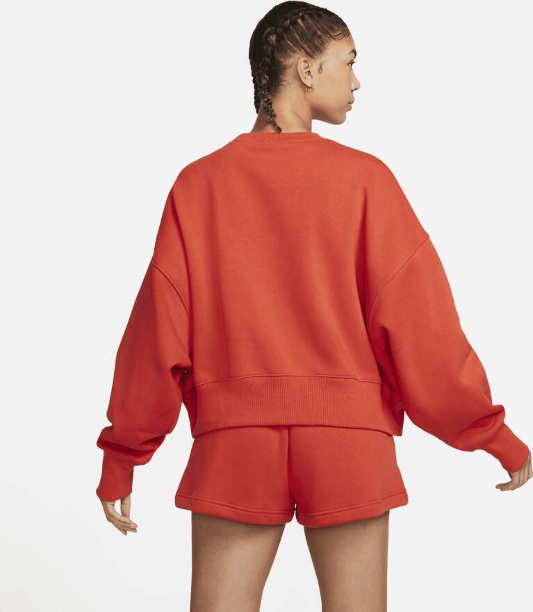 Nike Sportswear Phoenix Fleece Extra oversized sweatshirt met ronde hals voor dames Oranje