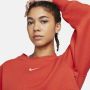 Nike Sportswear Phoenix Fleece Extra oversized sweatshirt met ronde hals voor dames Oranje - Thumbnail 3