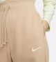 Nike Sportswear Phoenix Fleece Joggingbroek met hoge taille en wijde pijpen voor dames Bruin - Thumbnail 3
