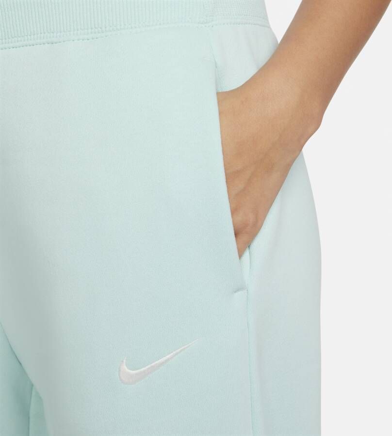 Nike Sportswear Phoenix Fleece Joggingbroek met hoge taille en wijde pijpen voor dames Groen