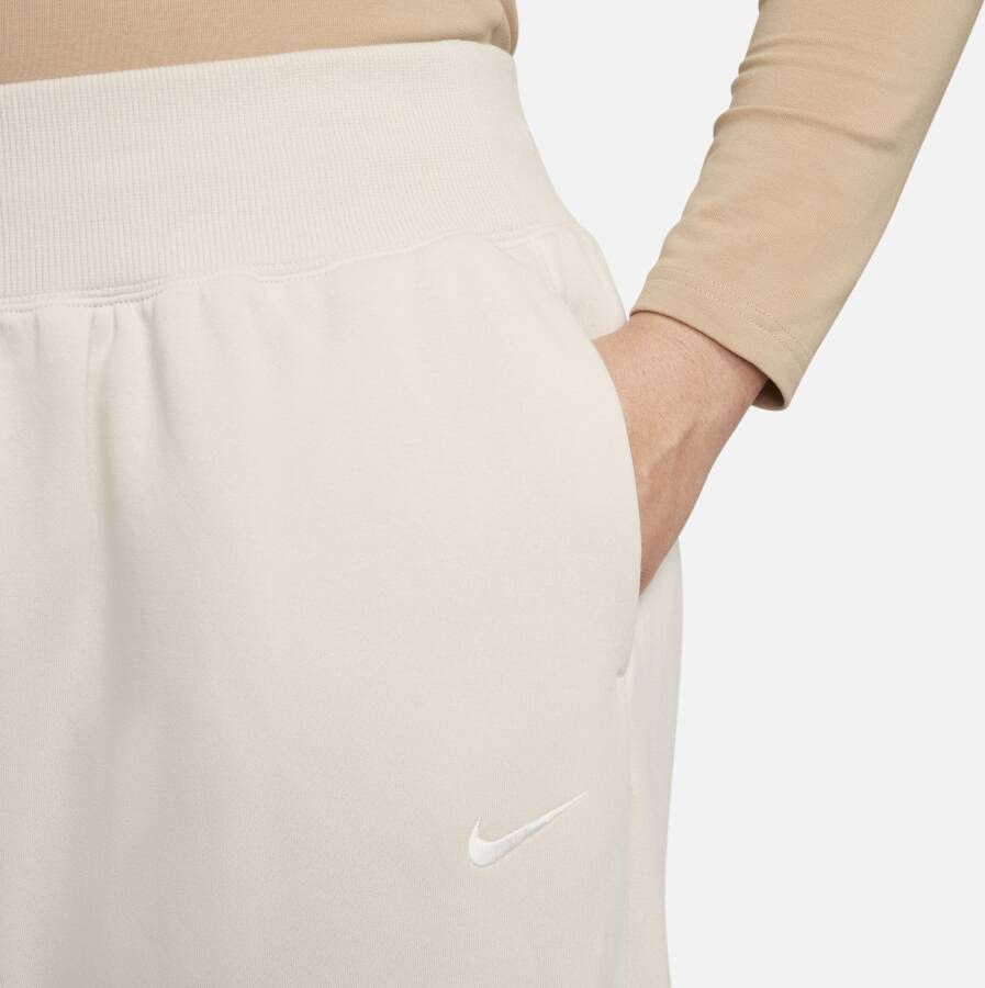 Nike Sportswear Phoenix Fleece Joggingbroek met hoge taille en wijde pijpen voor dames (Plus Size) Bruin