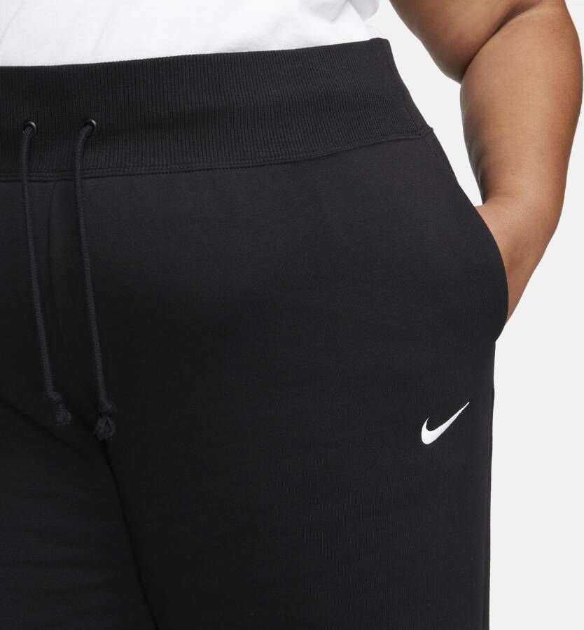Nike Sportswear Phoenix Fleece Joggingbroek met hoge taille en wijde pijpen voor dames (Plus Size) Zwart
