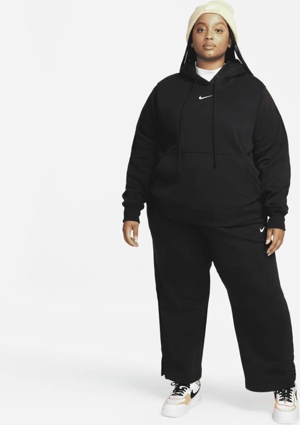 Nike Sportswear Phoenix Fleece Joggingbroek met hoge taille en wijde pijpen voor dames (Plus Size) Zwart