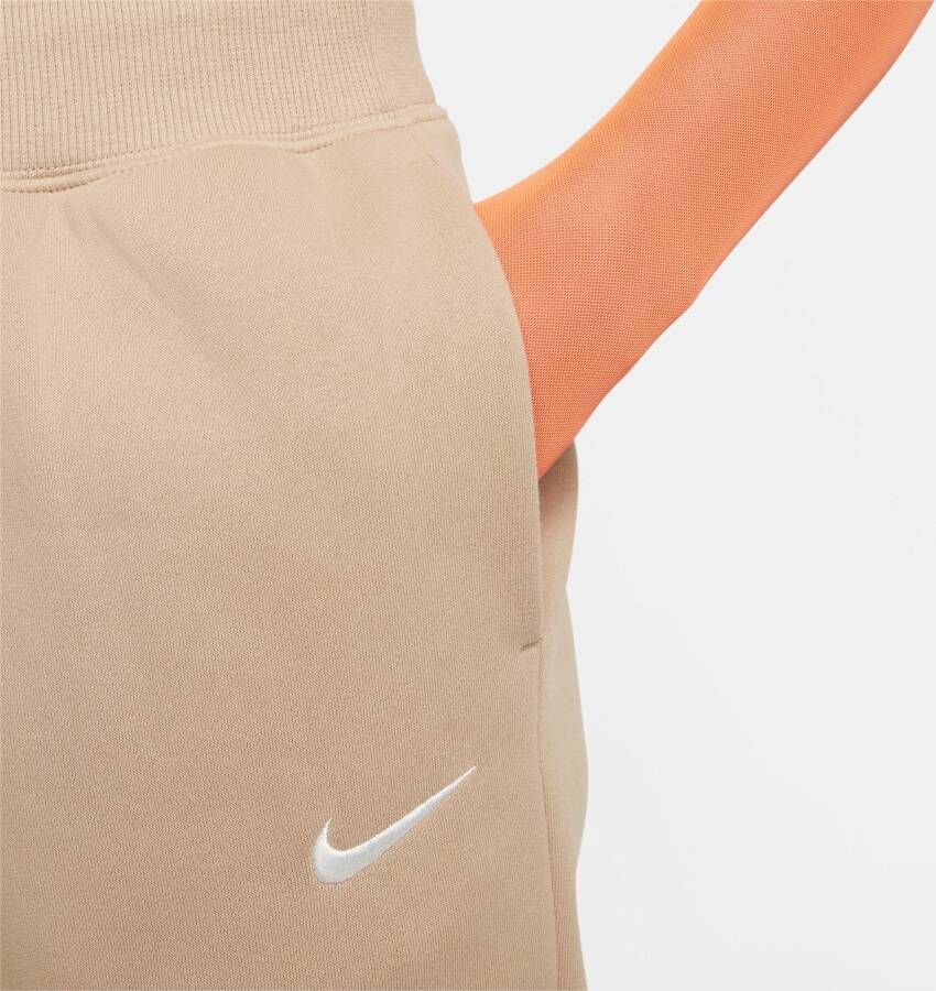 Nike Sportswear Phoenix Fleece Joggingbroek met hoge taille voor dames Bruin