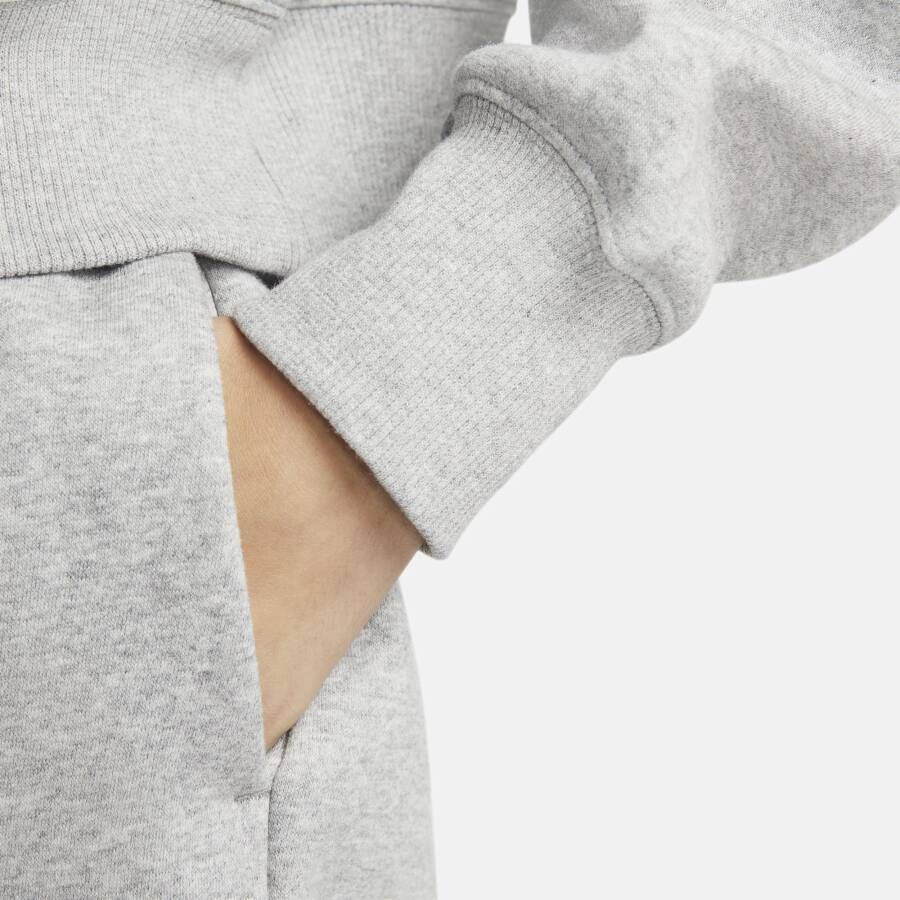 Nike Sportswear Phoenix Fleece cropped sweatshirt met halflange rits voor dames Grijs
