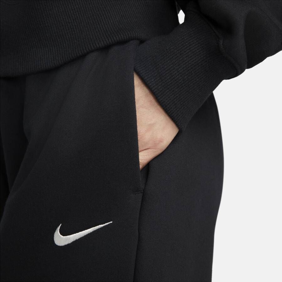 Nike Sportswear Phoenix Fleece Kort oversized sweatshirt met halflange rits voor dames Zwart