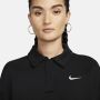 Nike Sportswear Phoenix Fleece Kort polosweatshirt met 3 4-mouwen voor dames Zwart - Thumbnail 4