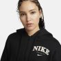 Nike Sportswear Phoenix Fleece Oversized fleecehoodie met rits over de hele lengte voor dames Zwart - Thumbnail 5