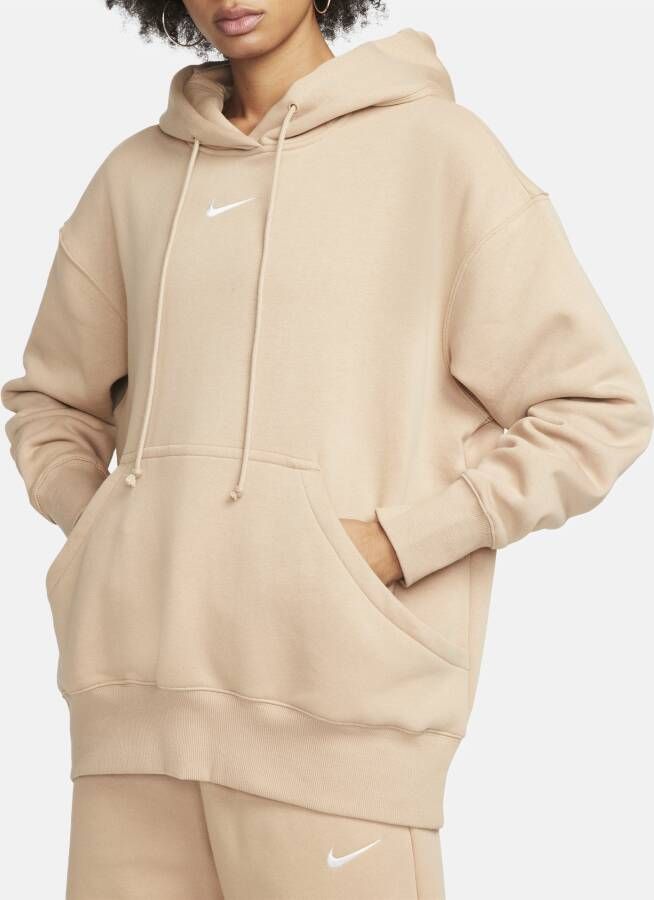 Nike Sportswear Phoenix Fleece Oversized hoodie voor dames Bruin