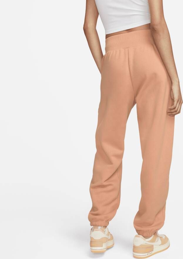 Nike Sportswear Phoenix Fleece Oversized joggingbroek met hoge taille voor dames Bruin