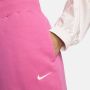 Nike Sportswear Phoenix Fleece Oversized joggingbroek met hoge taille voor dames Roze - Thumbnail 6