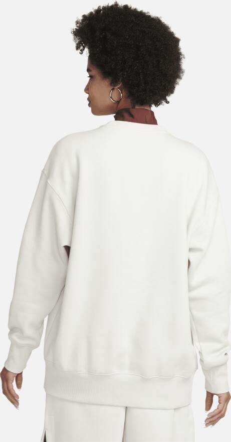 Nike Sportswear Phoenix Fleece Oversized sweatshirt met ronde hals voor dames Bruin