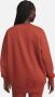Nike Sportswear Phoenix Fleece Oversized sweatshirt met ronde hals voor dames Oranje - Thumbnail 2