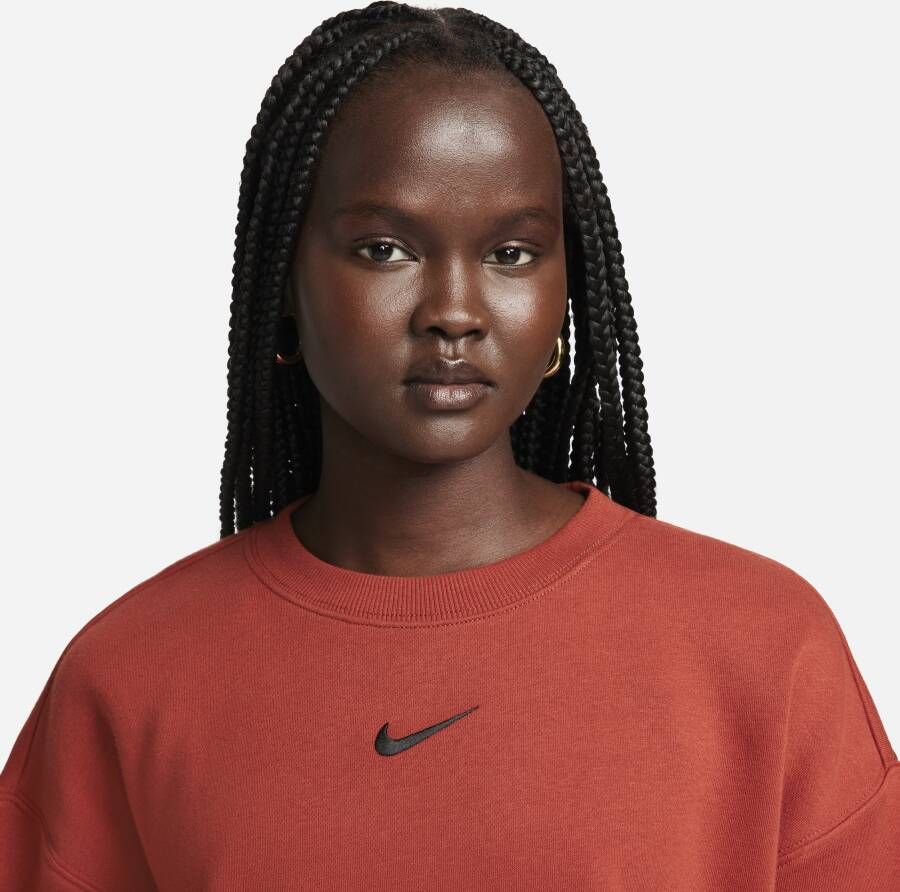 Nike Sportswear Phoenix Fleece Oversized sweatshirt met ronde hals voor dames Oranje