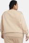 Nike Sportswear Phoenix Fleece oversized sweatshirt van fleece met ronde hals voor dames (Plus Size) Bruin - Thumbnail 2