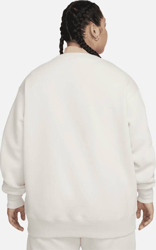 Nike Sportswear Phoenix Fleece oversized sweatshirt van fleece met ronde hals voor dames (Plus Size) Bruin