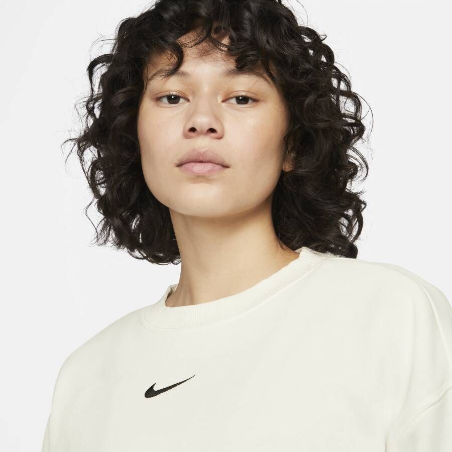 Nike Sportswear Phoenix Fleece Oversized sweatshirt met ronde hals voor dames Wit