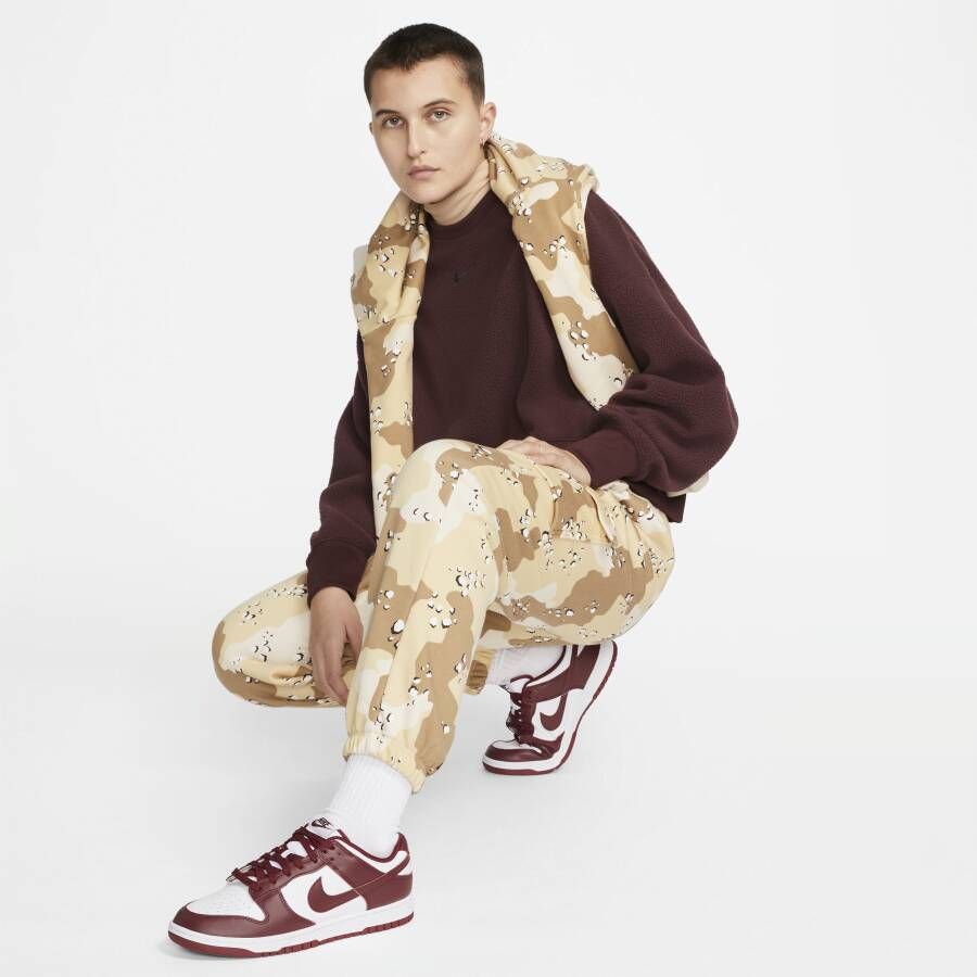 Nike Sportswear Plush oversized kort sweatshirt met ronde hals voor dames Rood