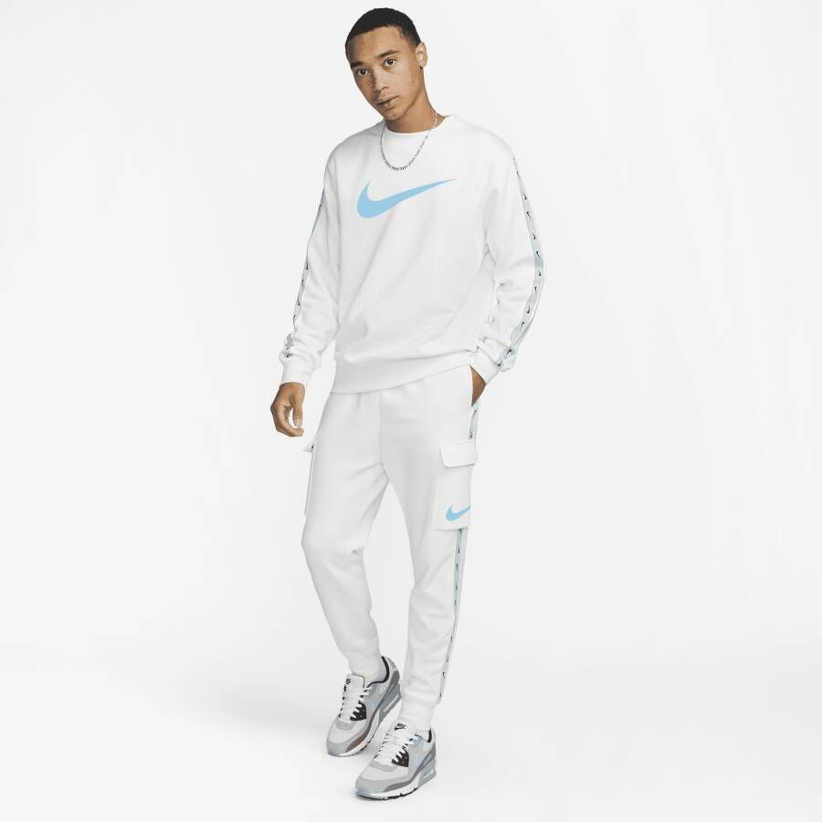 Nike Sportswear Repeat Sweatshirt van fleece voor heren Wit