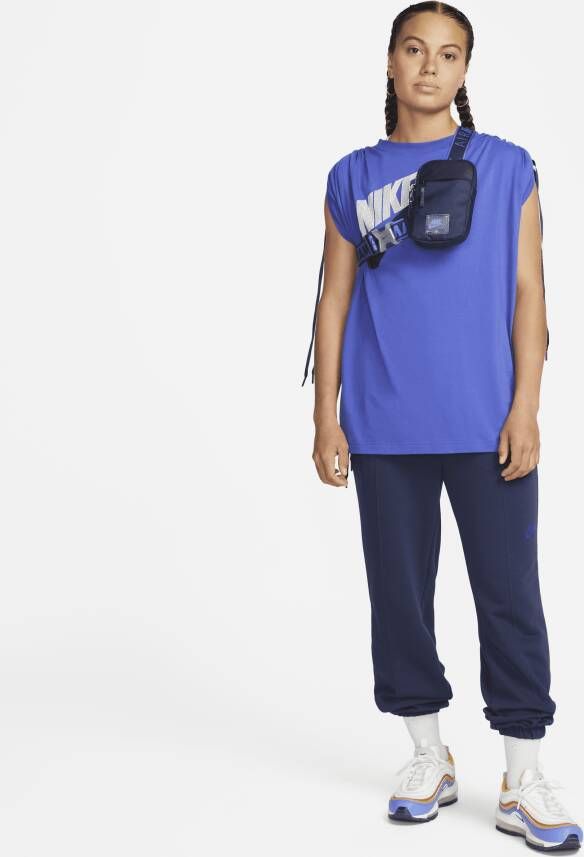 Nike Sportswear Ruimvallende dansbroek van fleece voor dames Blauw