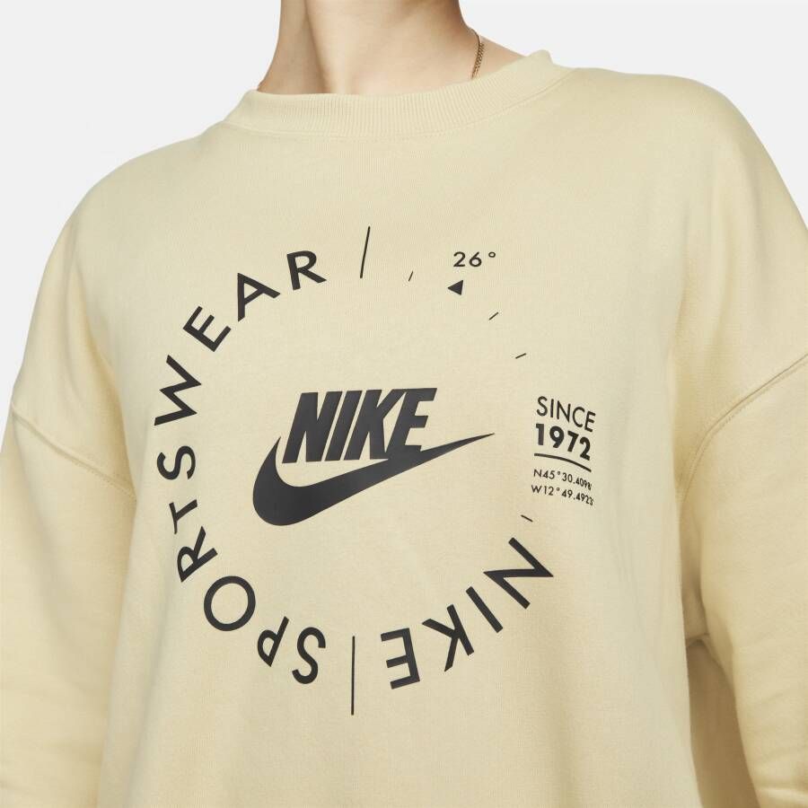 Nike Sportswear Sports Utility oversized sweatshirt met ronde hals voor dames Bruin