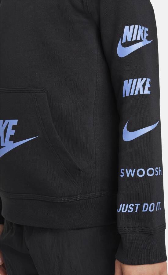 Nike Sportswear Standard Issue fleecehoodie voor kids Zwart