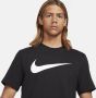 Nike Zwarte Oversized Swoosh T-Shirt Zwart Unisex - Thumbnail 7