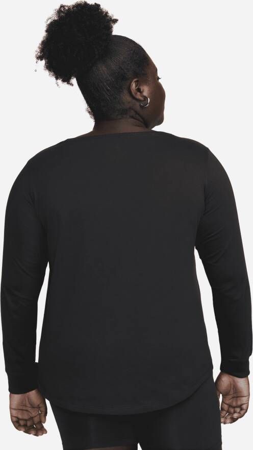 Nike Sportswear T-shirt met lange mouwen voor dames (Plus Size) Zwart