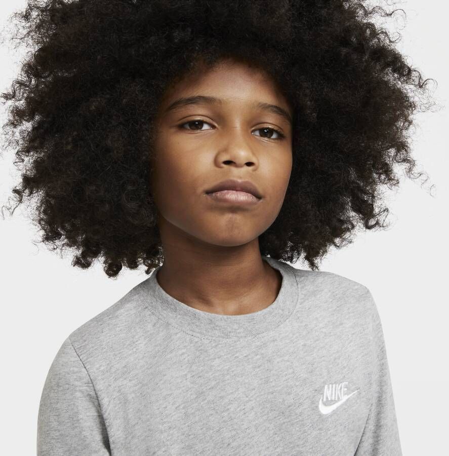 Nike Sportswear T-shirt met lange mouwen voor jongens Grijs