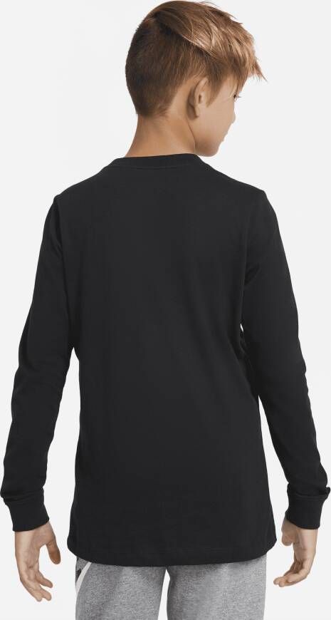 Nike Sportswear T-shirt met lange mouwen voor jongens Zwart