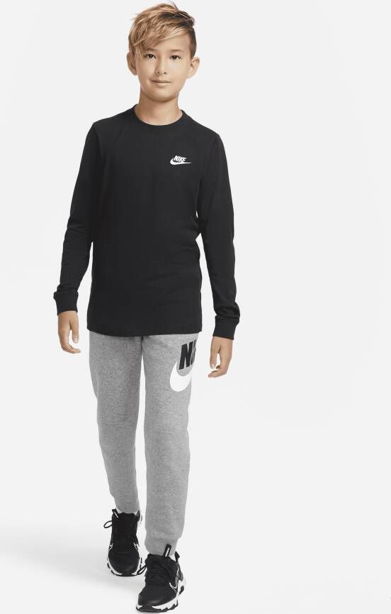 Nike Sportswear T-shirt met lange mouwen voor jongens Zwart